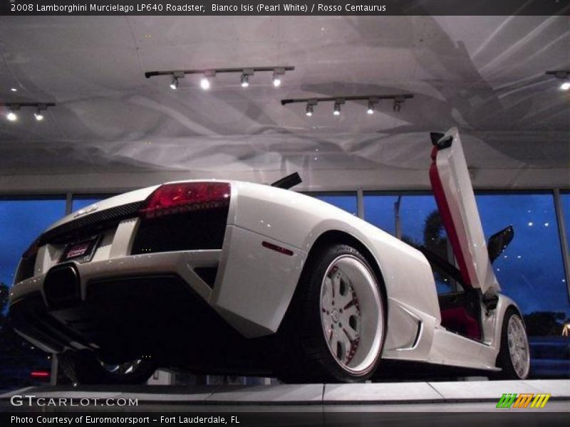 Bianco Isis (Pearl White) / Rosso Centaurus 2008 Lamborghini Murcielago LP640 Roadster