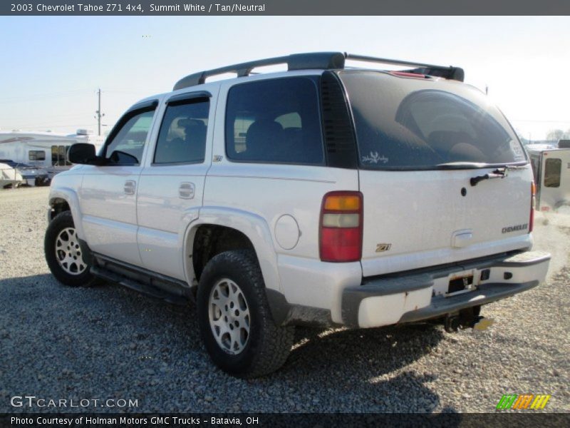 Summit White / Tan/Neutral 2003 Chevrolet Tahoe Z71 4x4