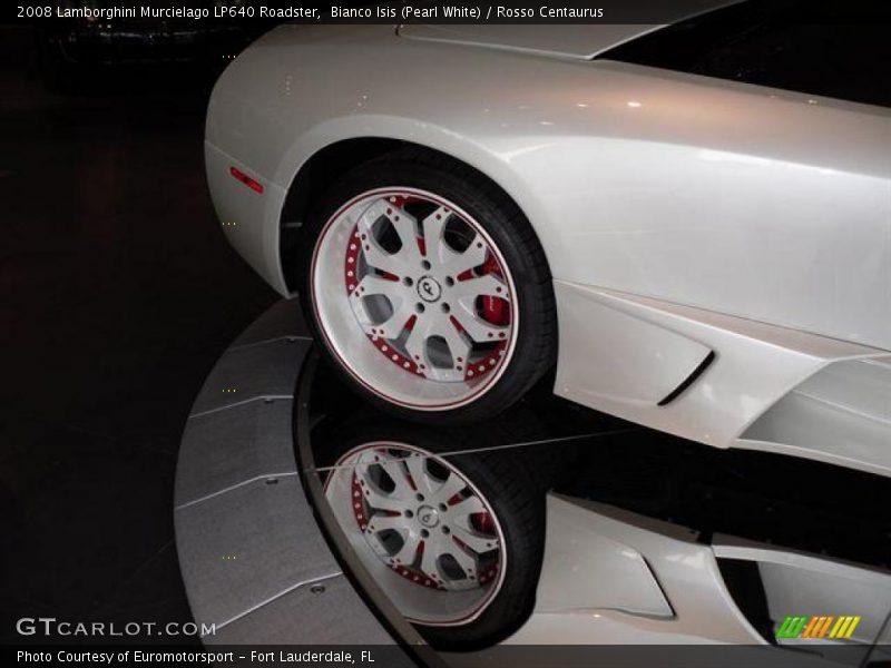 Bianco Isis (Pearl White) / Rosso Centaurus 2008 Lamborghini Murcielago LP640 Roadster