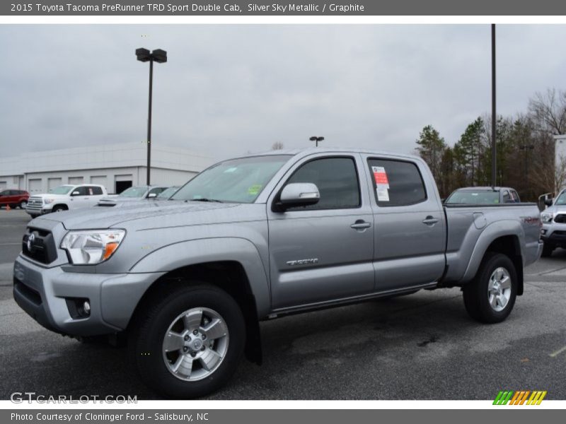 Silver Sky Metallic / Graphite 2015 Toyota Tacoma PreRunner TRD Sport Double Cab
