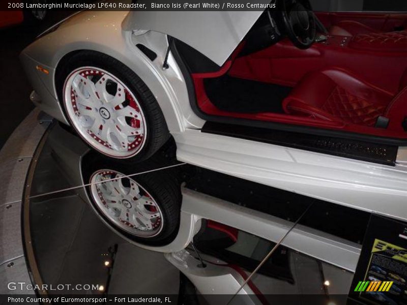 Bianco Isis (Pearl White) / Rosso Centaurus 2008 Lamborghini Murcielago LP640 Roadster