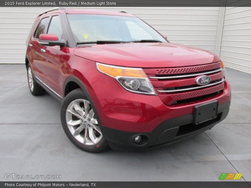 Ruby Red / Medium Light Stone 2015 Ford Explorer Limited