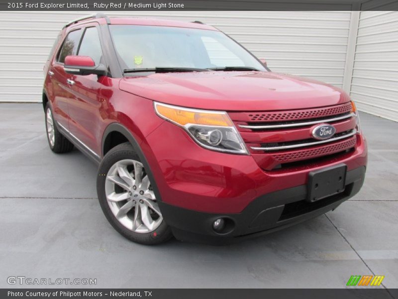 Ruby Red / Medium Light Stone 2015 Ford Explorer Limited