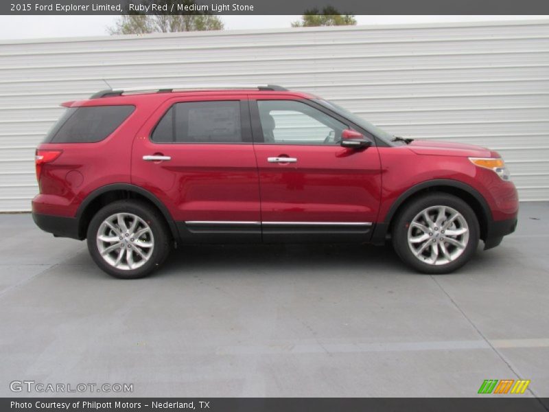Ruby Red / Medium Light Stone 2015 Ford Explorer Limited