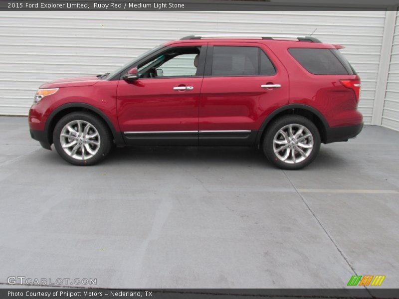 Ruby Red / Medium Light Stone 2015 Ford Explorer Limited