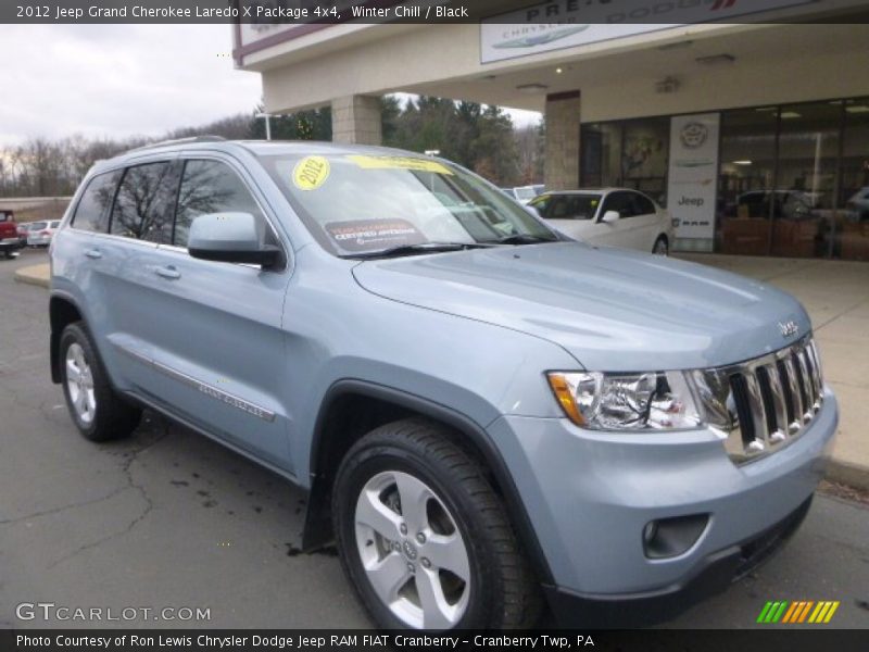 Winter Chill / Black 2012 Jeep Grand Cherokee Laredo X Package 4x4