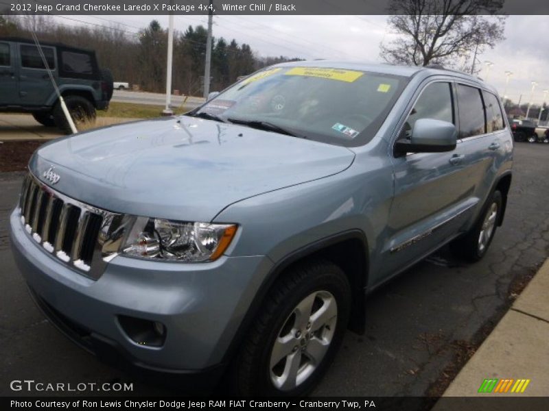 Winter Chill / Black 2012 Jeep Grand Cherokee Laredo X Package 4x4