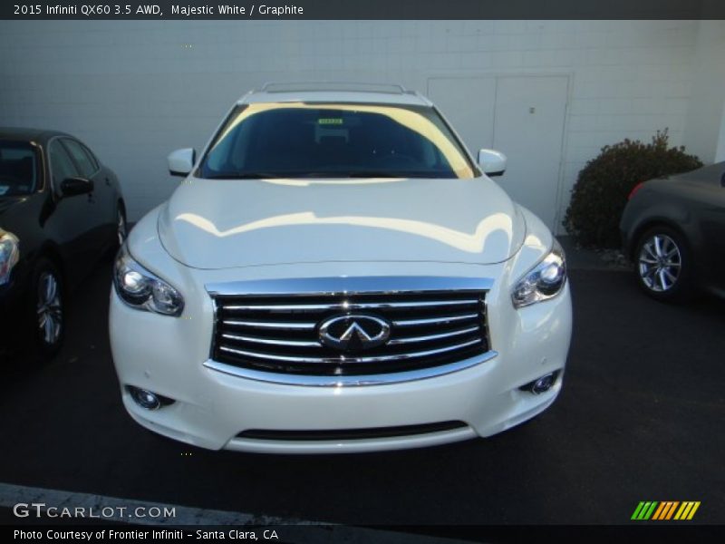 Majestic White / Graphite 2015 Infiniti QX60 3.5 AWD