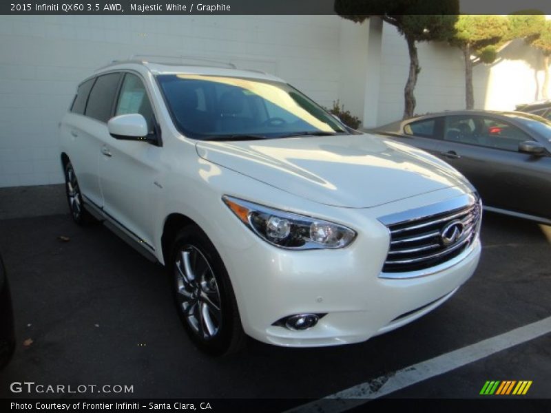 Majestic White / Graphite 2015 Infiniti QX60 3.5 AWD