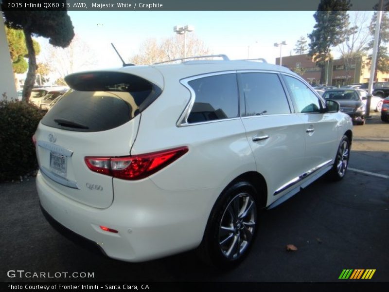 Majestic White / Graphite 2015 Infiniti QX60 3.5 AWD