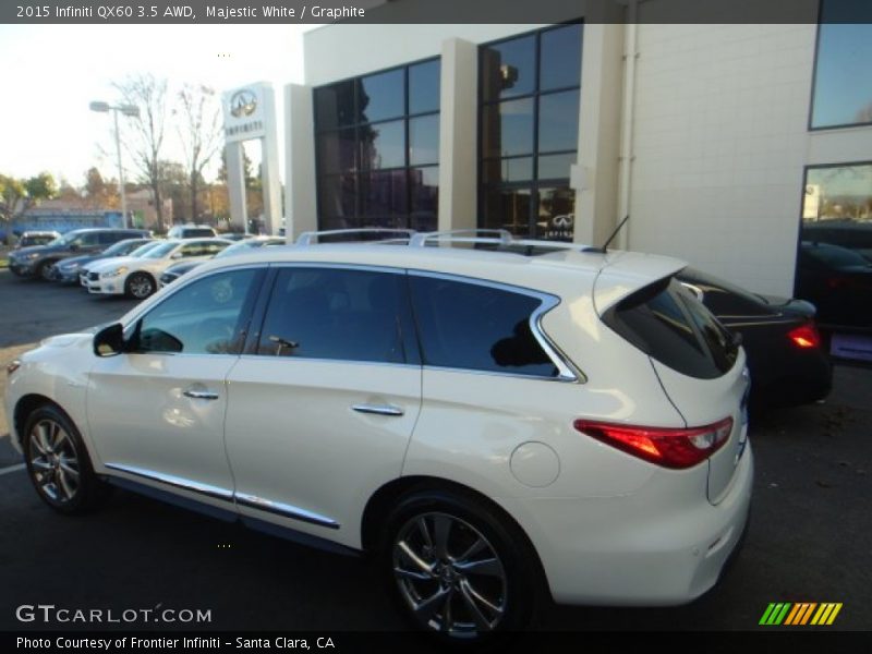 Majestic White / Graphite 2015 Infiniti QX60 3.5 AWD