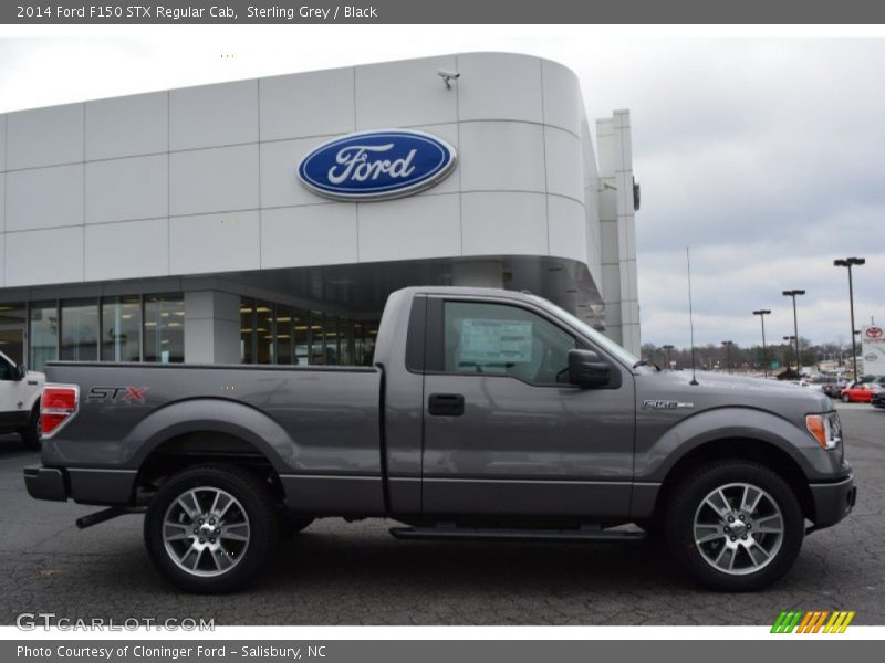 Sterling Grey / Black 2014 Ford F150 STX Regular Cab