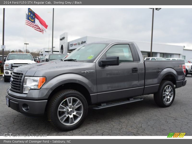 Sterling Grey / Black 2014 Ford F150 STX Regular Cab
