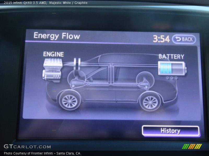 Majestic White / Graphite 2015 Infiniti QX60 3.5 AWD