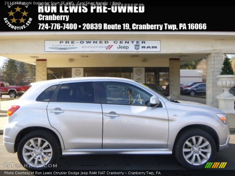 Cool Silver Metallic / Black 2011 Mitsubishi Outlander Sport SE 4WD