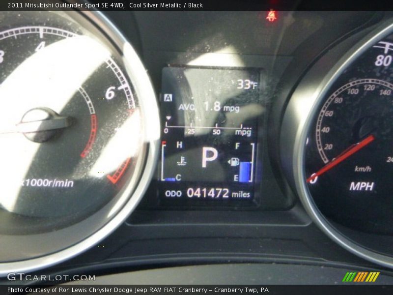 Cool Silver Metallic / Black 2011 Mitsubishi Outlander Sport SE 4WD