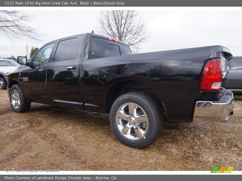 Black / Black/Diesel Gray 2015 Ram 1500 Big Horn Crew Cab 4x4