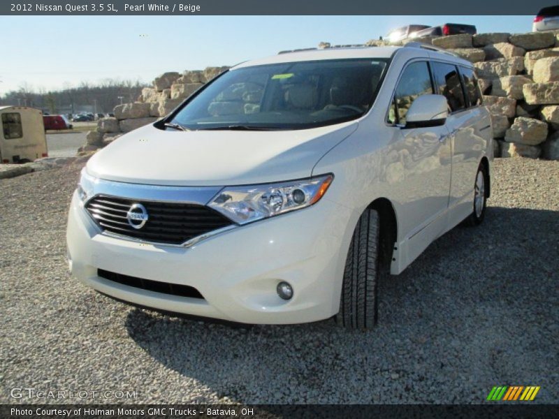 Pearl White / Beige 2012 Nissan Quest 3.5 SL