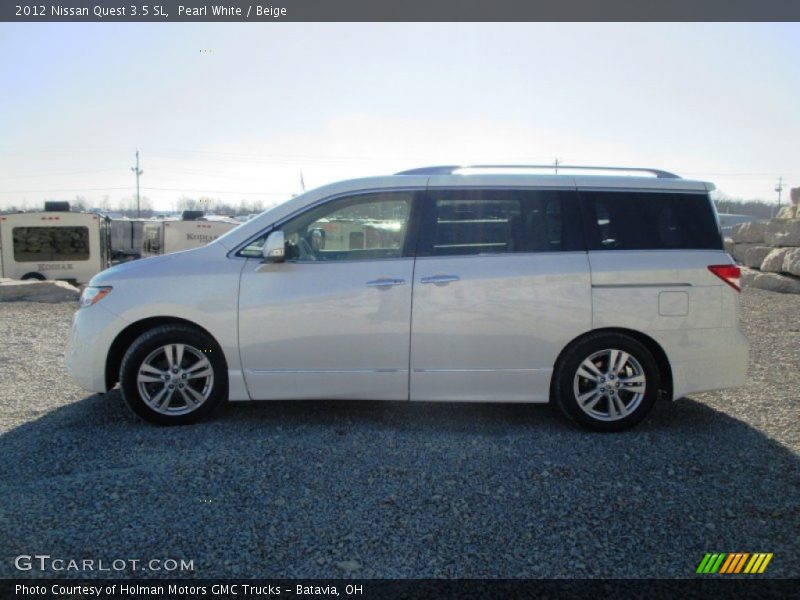 Pearl White / Beige 2012 Nissan Quest 3.5 SL