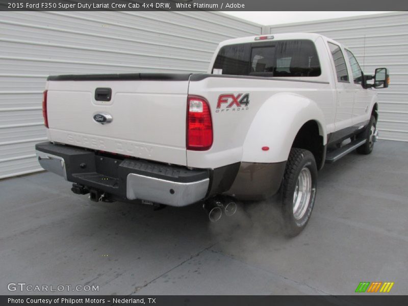 White Platinum / Adobe 2015 Ford F350 Super Duty Lariat Crew Cab 4x4 DRW
