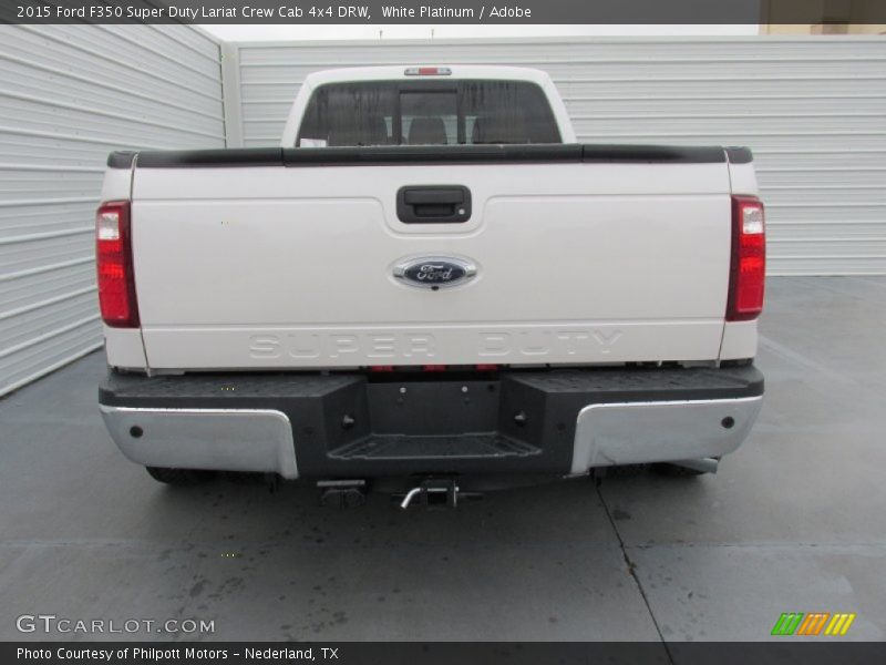 White Platinum / Adobe 2015 Ford F350 Super Duty Lariat Crew Cab 4x4 DRW