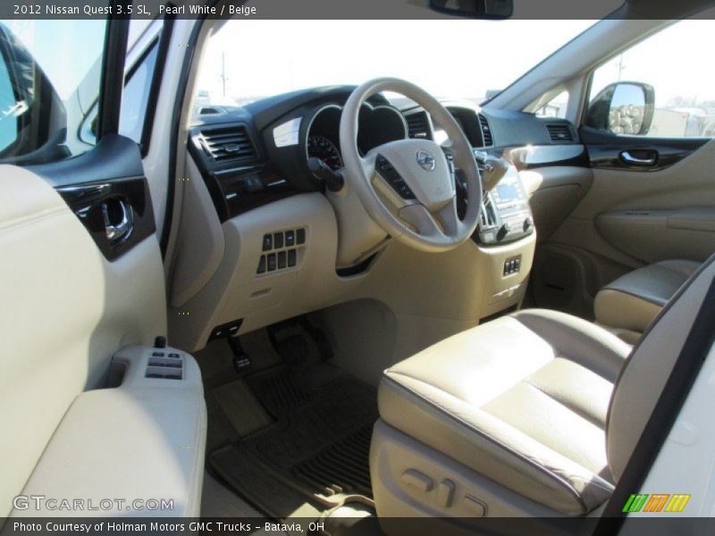 Pearl White / Beige 2012 Nissan Quest 3.5 SL