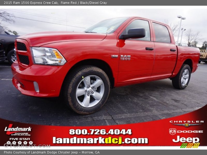 Flame Red / Black/Diesel Gray 2015 Ram 1500 Express Crew Cab