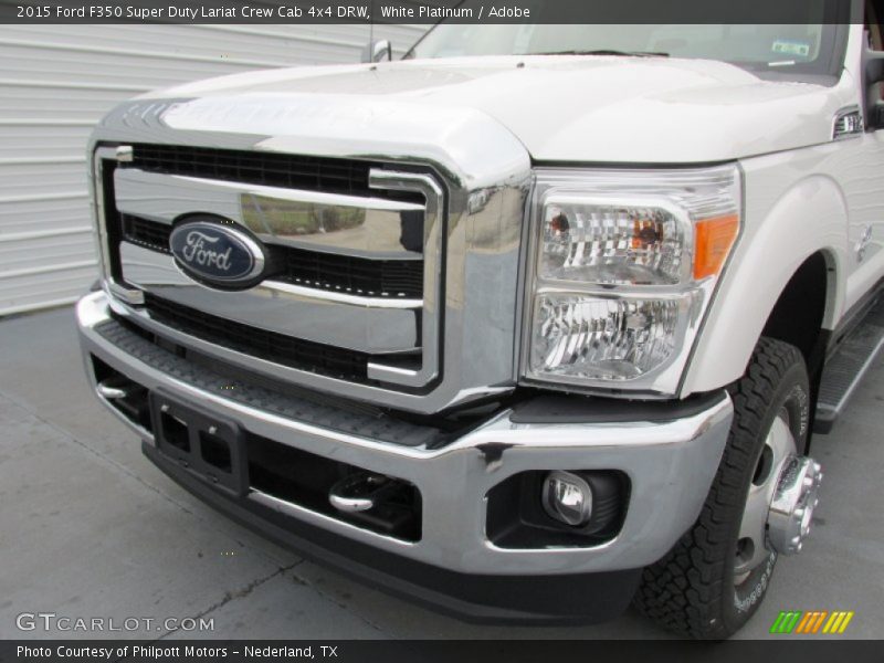 White Platinum / Adobe 2015 Ford F350 Super Duty Lariat Crew Cab 4x4 DRW