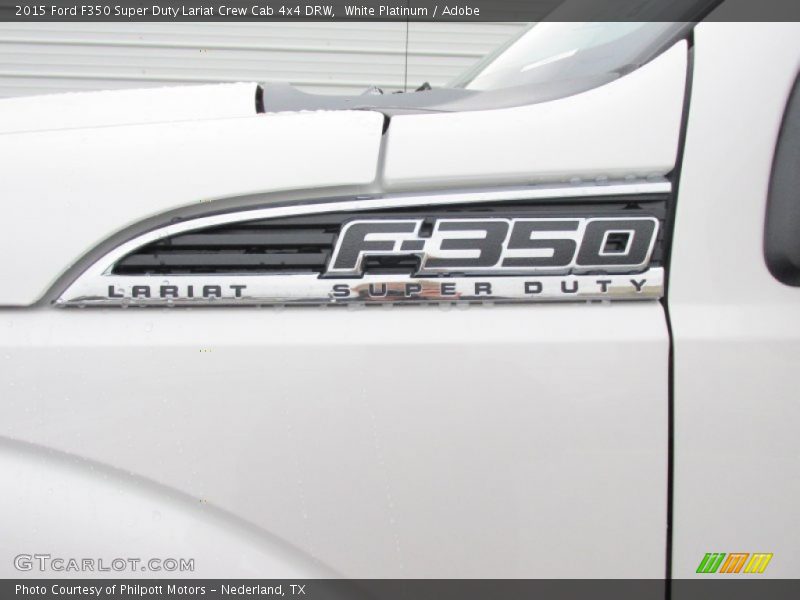 White Platinum / Adobe 2015 Ford F350 Super Duty Lariat Crew Cab 4x4 DRW