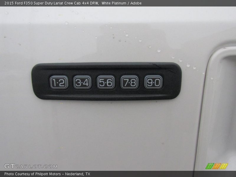 White Platinum / Adobe 2015 Ford F350 Super Duty Lariat Crew Cab 4x4 DRW