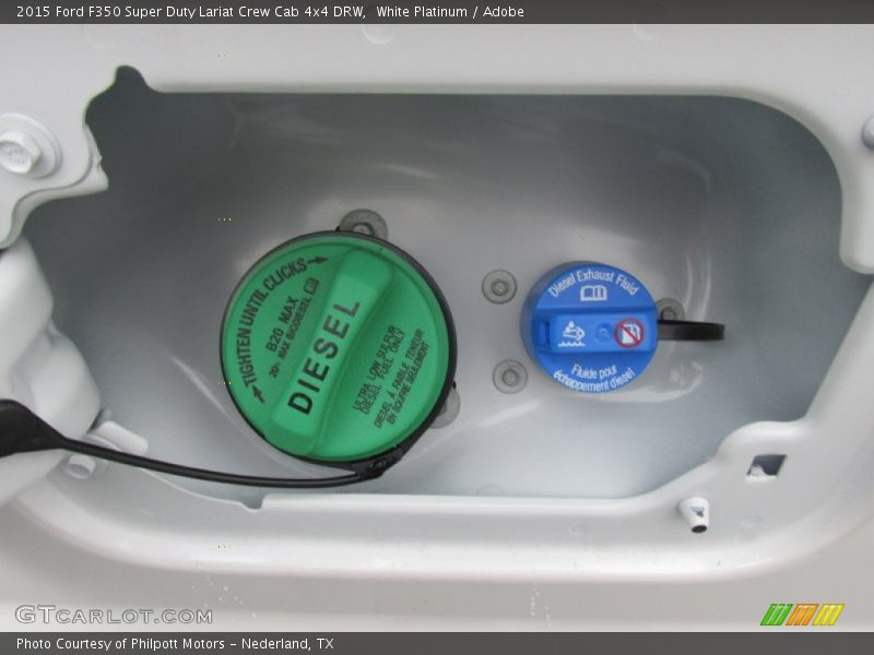 White Platinum / Adobe 2015 Ford F350 Super Duty Lariat Crew Cab 4x4 DRW