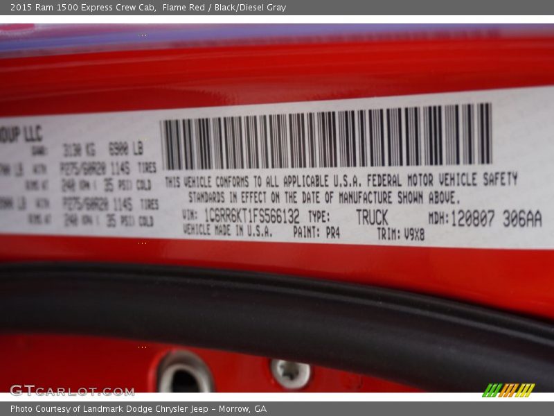 Flame Red / Black/Diesel Gray 2015 Ram 1500 Express Crew Cab