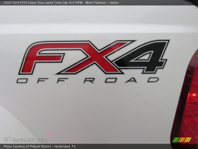 White Platinum / Adobe 2015 Ford F350 Super Duty Lariat Crew Cab 4x4 DRW