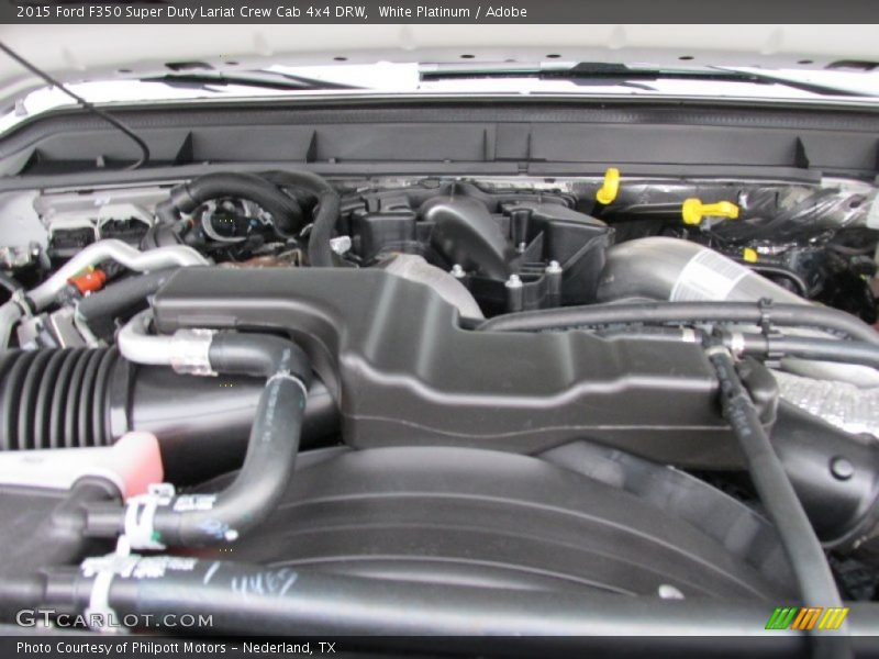 White Platinum / Adobe 2015 Ford F350 Super Duty Lariat Crew Cab 4x4 DRW