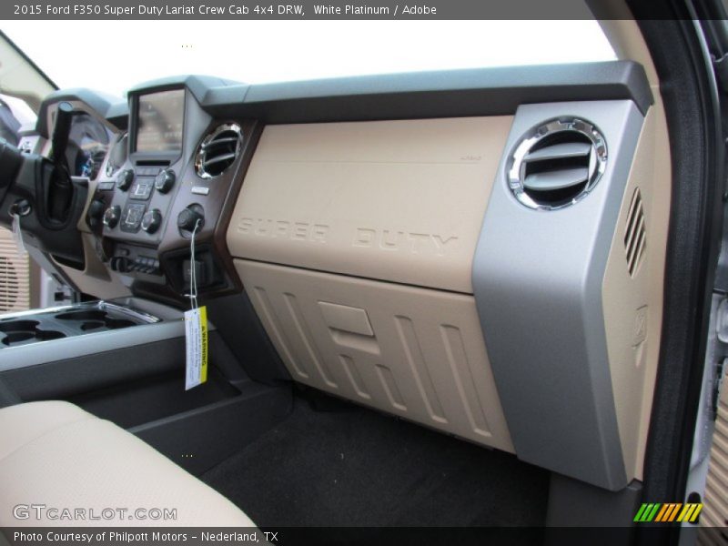 White Platinum / Adobe 2015 Ford F350 Super Duty Lariat Crew Cab 4x4 DRW
