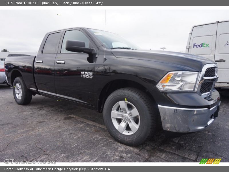 Black / Black/Diesel Gray 2015 Ram 1500 SLT Quad Cab