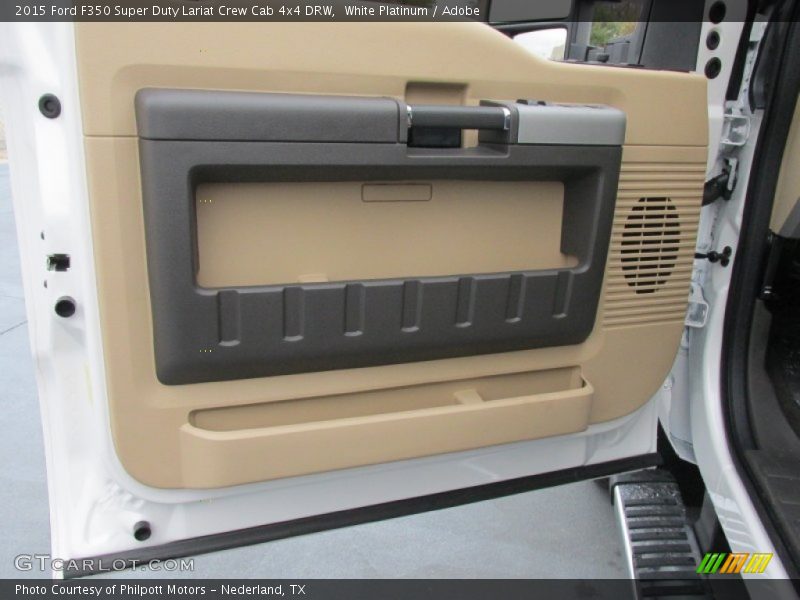 White Platinum / Adobe 2015 Ford F350 Super Duty Lariat Crew Cab 4x4 DRW