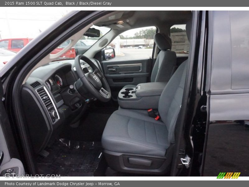 Black / Black/Diesel Gray 2015 Ram 1500 SLT Quad Cab