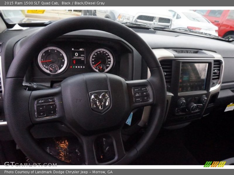 Black / Black/Diesel Gray 2015 Ram 1500 SLT Quad Cab