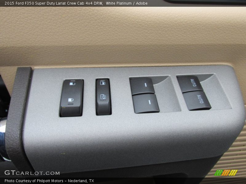 White Platinum / Adobe 2015 Ford F350 Super Duty Lariat Crew Cab 4x4 DRW