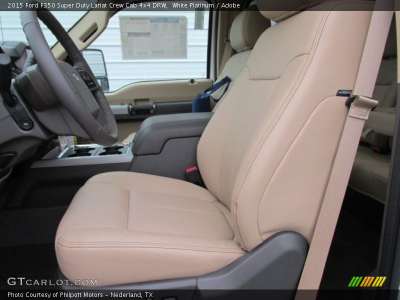 White Platinum / Adobe 2015 Ford F350 Super Duty Lariat Crew Cab 4x4 DRW