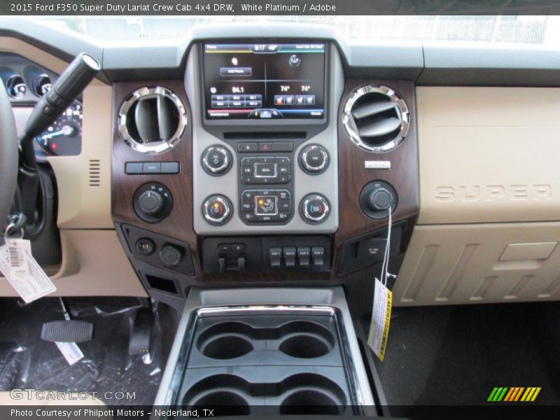 White Platinum / Adobe 2015 Ford F350 Super Duty Lariat Crew Cab 4x4 DRW