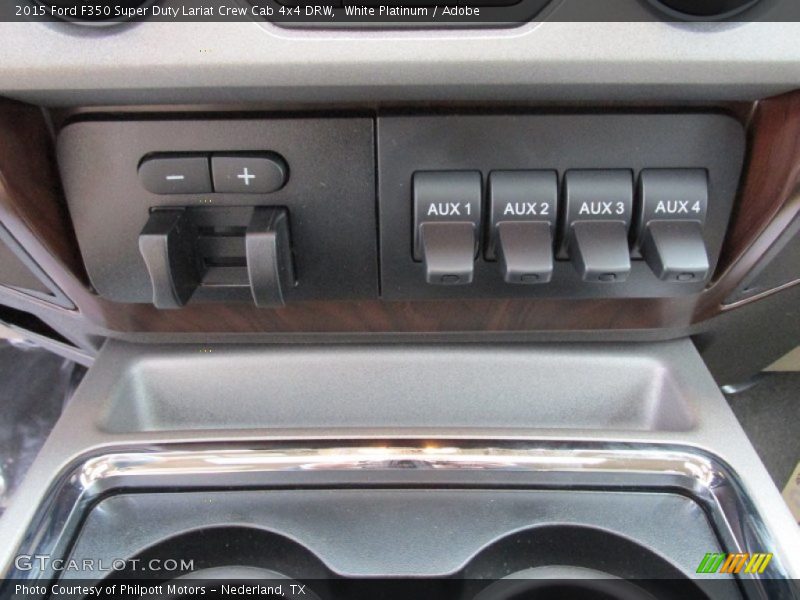 White Platinum / Adobe 2015 Ford F350 Super Duty Lariat Crew Cab 4x4 DRW