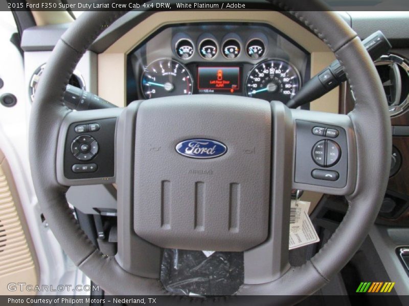 White Platinum / Adobe 2015 Ford F350 Super Duty Lariat Crew Cab 4x4 DRW