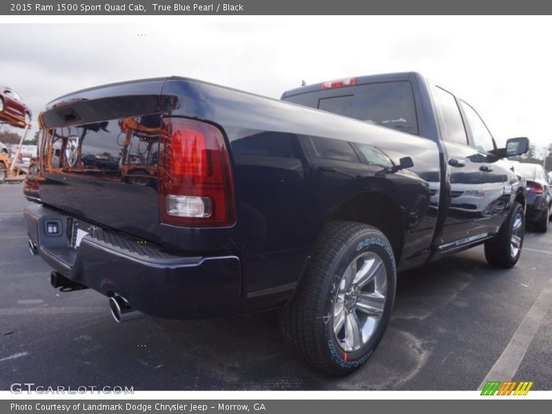 True Blue Pearl / Black 2015 Ram 1500 Sport Quad Cab