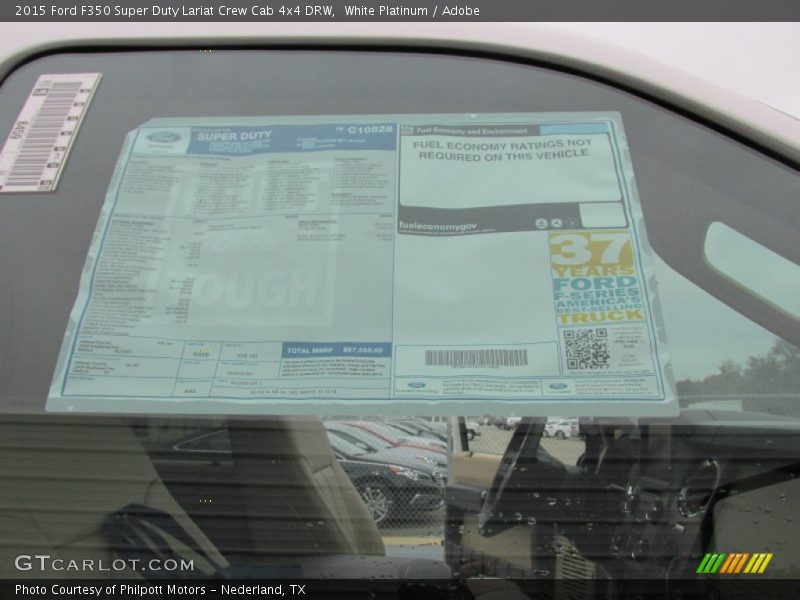 White Platinum / Adobe 2015 Ford F350 Super Duty Lariat Crew Cab 4x4 DRW