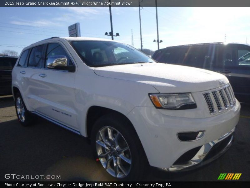 Bright White / Summit Brown 2015 Jeep Grand Cherokee Summit 4x4