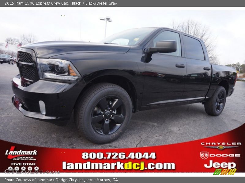 Black / Black/Diesel Gray 2015 Ram 1500 Express Crew Cab