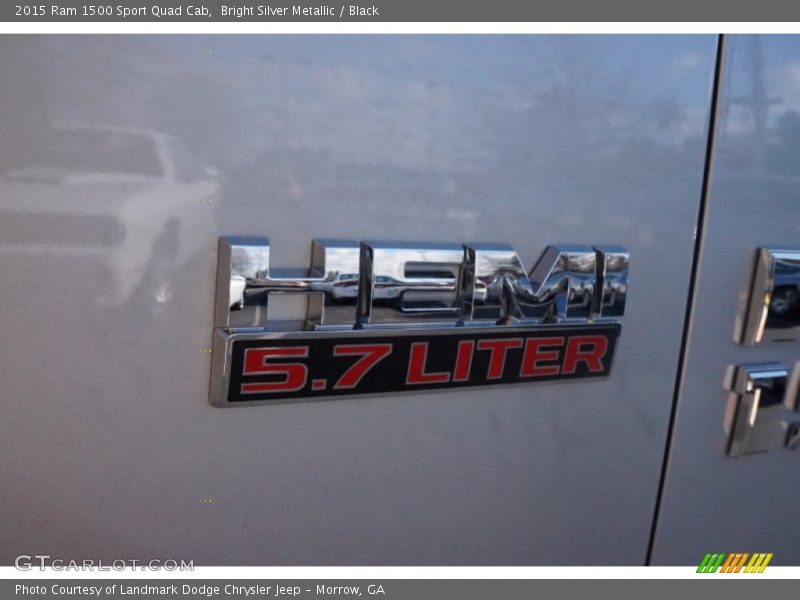 Bright Silver Metallic / Black 2015 Ram 1500 Sport Quad Cab