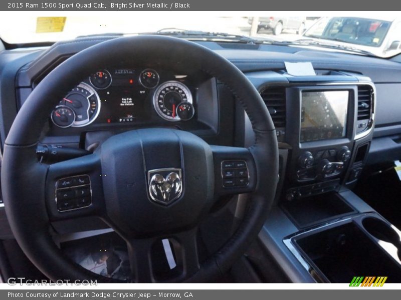 Bright Silver Metallic / Black 2015 Ram 1500 Sport Quad Cab